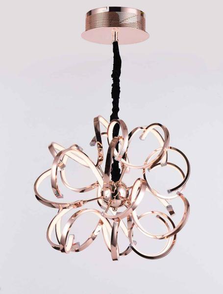 Imagem de Lustre Pendente Rizos Formas LED 69W 3500K 60cm Cobre