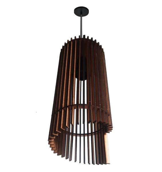 Imagem de Lustre Pendente Rustico Chinês Mdf