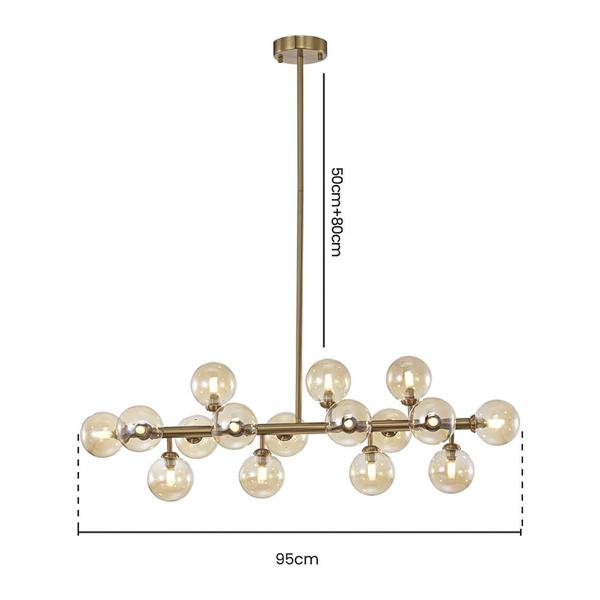 Imagem de Lustre Pendente Skylight Cotton 3027-2 Bronze G9 Bivolt