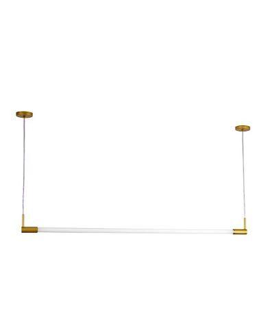 Imagem de Lustre Pendente Slim Tubular T8 125cm Dourado Fosco 635