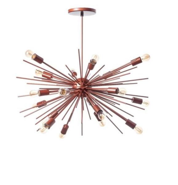 Imagem de Lustre Pendente Sputnik Luxo Cobre Para 18 Lampadas