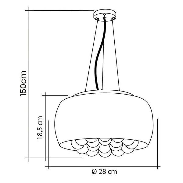 Imagem de Lustre Pendente Startec Attractive 28 Âmbar G9 Bivolt