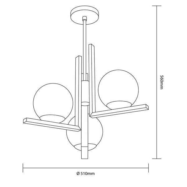 Imagem de Lustre Pendente Startec Havana 3 E27 Bivolt