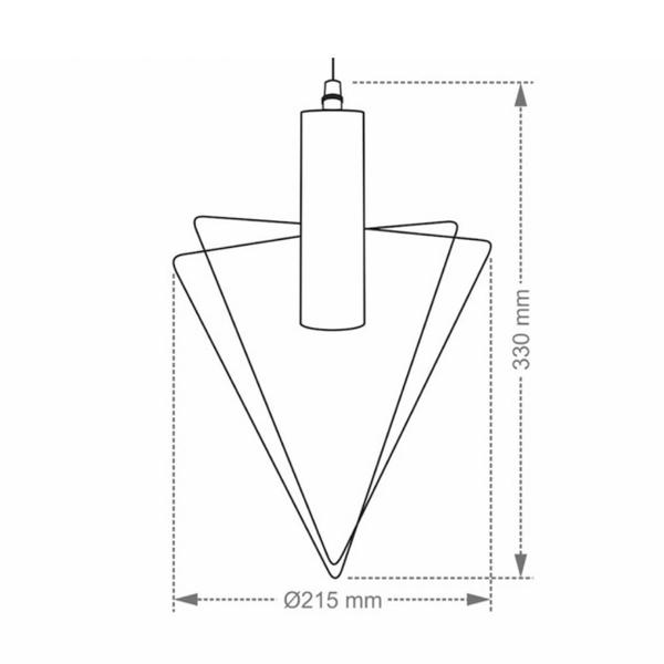 Imagem de Lustre Pendente Taschibra Aramado Uni 607 Preto E27 Bivolt