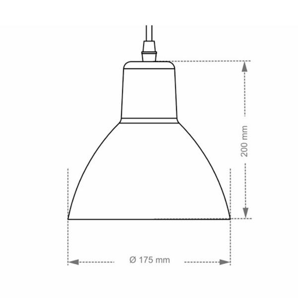 Imagem de Lustre Pendente Taschibra Cúpula TD 622 E27 Bivolt