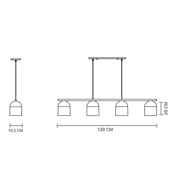 Imagem de Lustre Pendente Taschibra Folk Metal E27 Bivolt