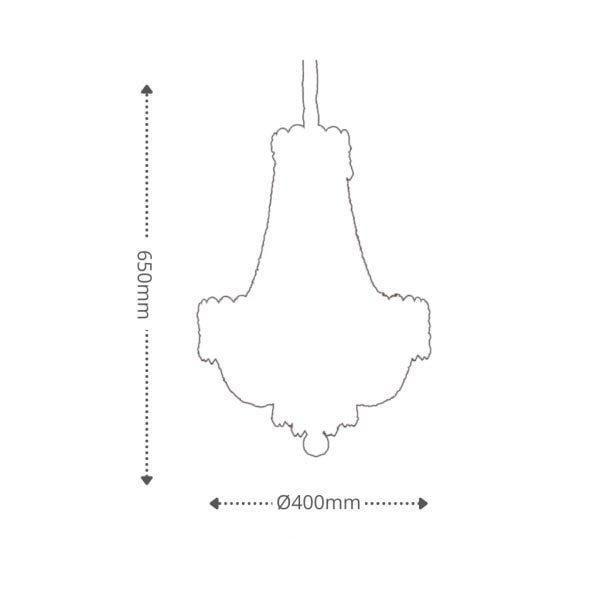 Imagem de Lustre Pendente Taschibra Império 400 Cristal Transparente