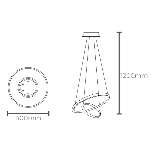 Imagem de Lustre Pendente Taschibra Montreal 25W Led Bivolt Ouro Fosco