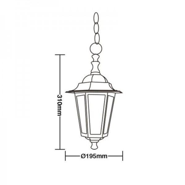 Imagem de Lustre Pendente Taschibra TLF 28 Branca E27 Bivolt