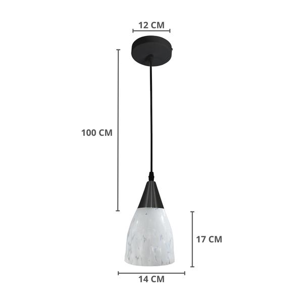 Imagem de Lustre Pendente Taschibra Vicenza E27 Transparente Leitoso Bivolt