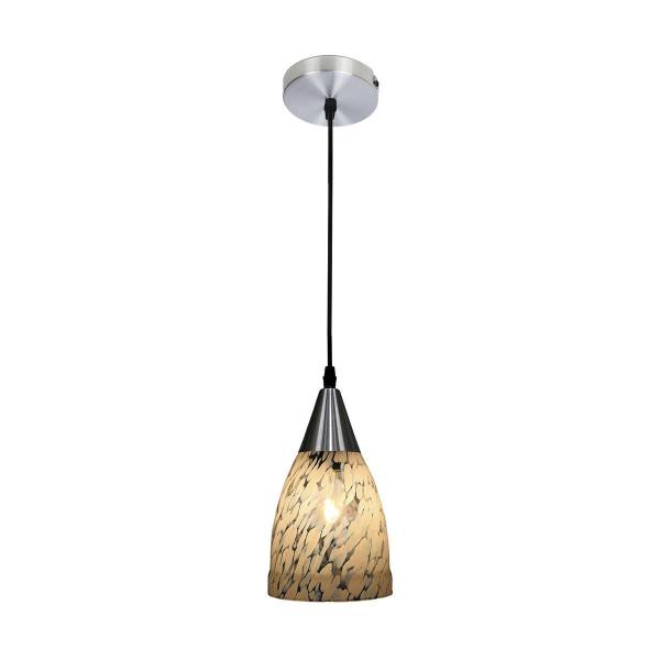 Imagem de Lustre Pendente Taschibra Vicenza Transparente Leitoso Prata