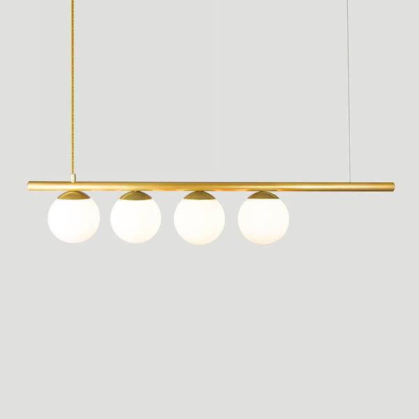 Imagem de Lustre Pendente Trybo Figo 04 Globos De Vidro Dourado