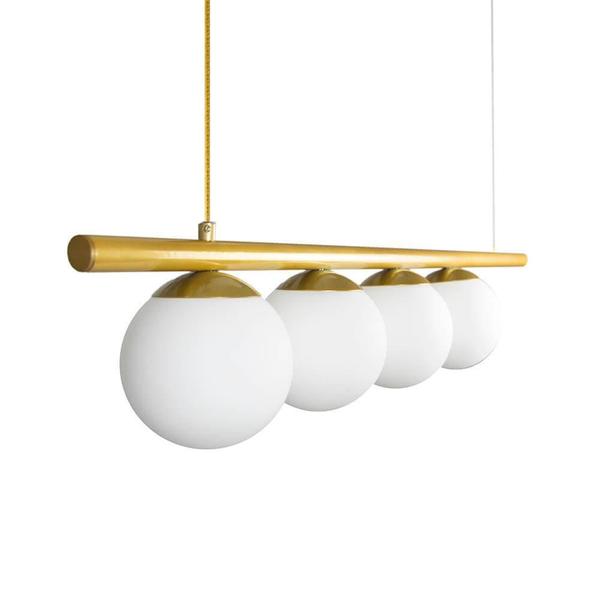 Imagem de Lustre Pendente Trybo Figo 04 Globos De Vidro Dourado