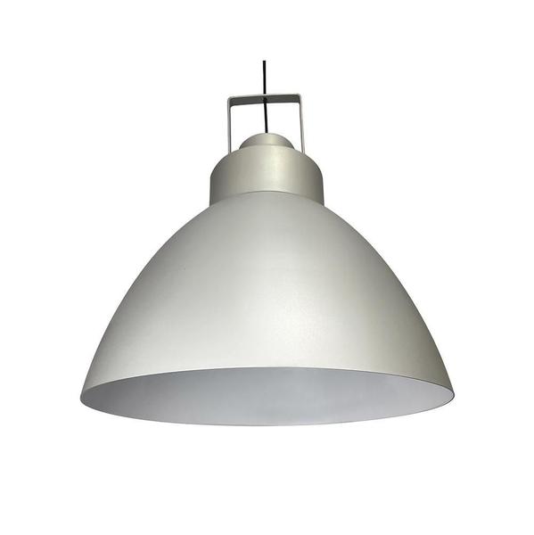 Imagem de Lustre Pendente Utron King Alumínio Concreto/Branco 40Cm