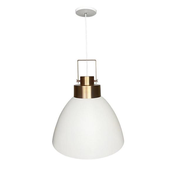 Imagem de Lustre Pendente Utron King Alumínio Duocolor Branco/Cobre