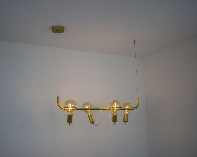 Imagem de Lustre Pendente Zeki Industrial Vintage Dourado ZR144GD Starlux