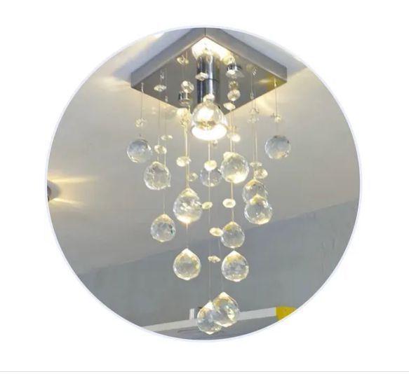 Imagem de Lustre Pequeno Para Sala, Quarto, Escritório Em Cristal Legítimo