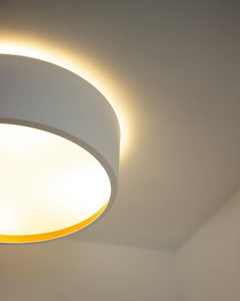 Imagem de Lustre Plafon Alliance Redondo Branco Cobre 36cm Forma da Luz