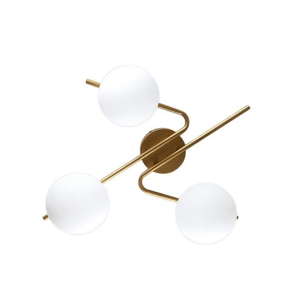 Imagem de Lustre Plafon Barcelona 3 Startec Dourado 60Cm - Alumínio