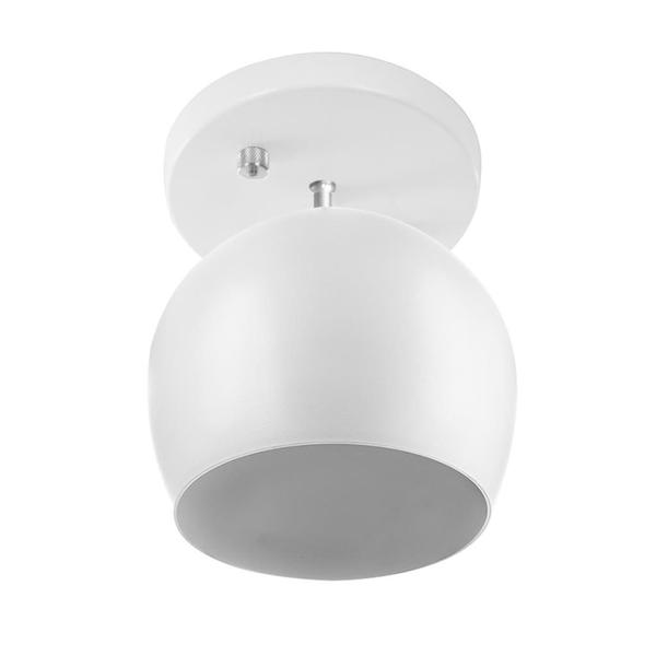 Imagem de Lustre Plafon Bola 15 cm Redonda Branco com Branco