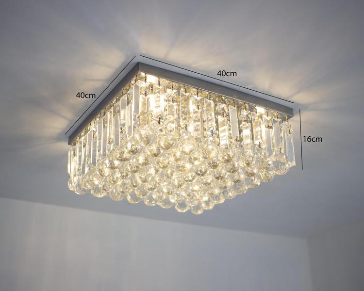 Imagem de Lustre Plafon Cristal Egípcio Importado 50cm Quadrado 610/50