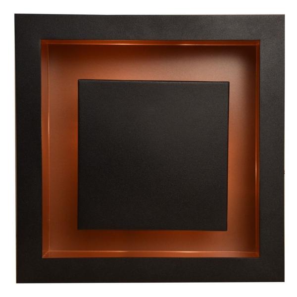 Imagem de Lustre Plafon De Embutir E27 30x30 Preto Com Cobre