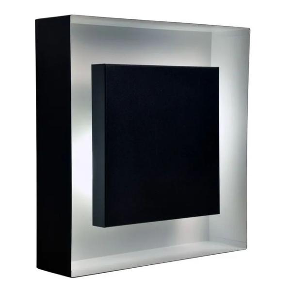 Imagem de Lustre Plafon De Sobrepor E27 30x30 Preto Com Branco