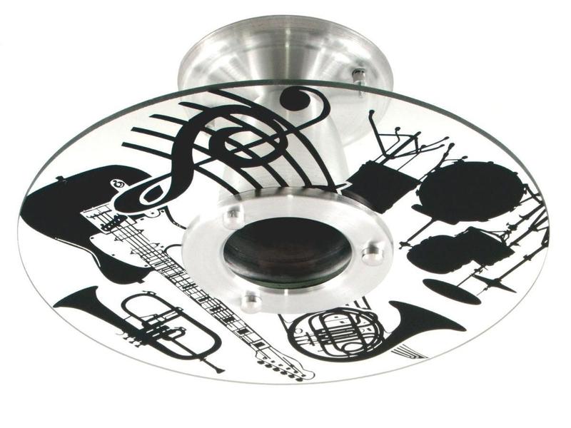 Imagem de Lustre Plafon De Sobrepor Teto Musical Instrumentos 1 Vidro