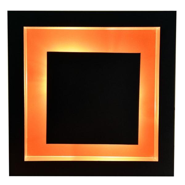 Imagem de Lustre Plafon Luz Indireta Embutir 40x40 Preto Com Cobre