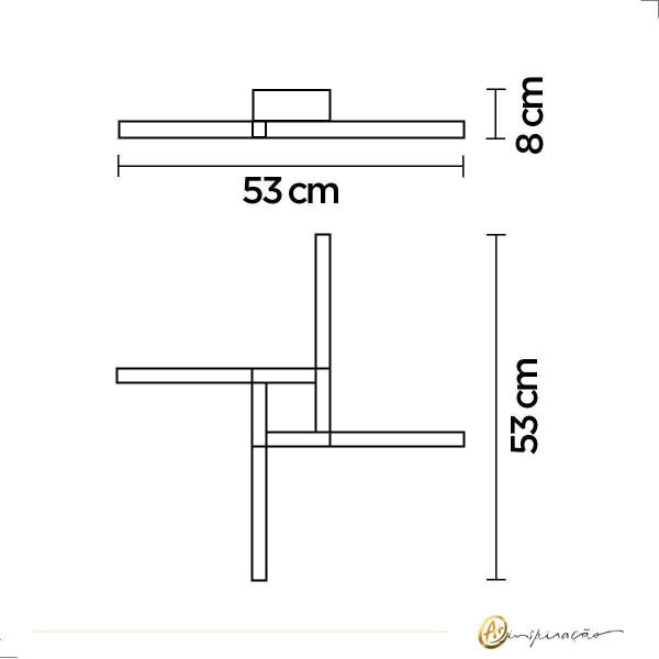 Imagem de Lustre Plafon Me Fosco Moderno Led 3000K Luz Quente Bivolt