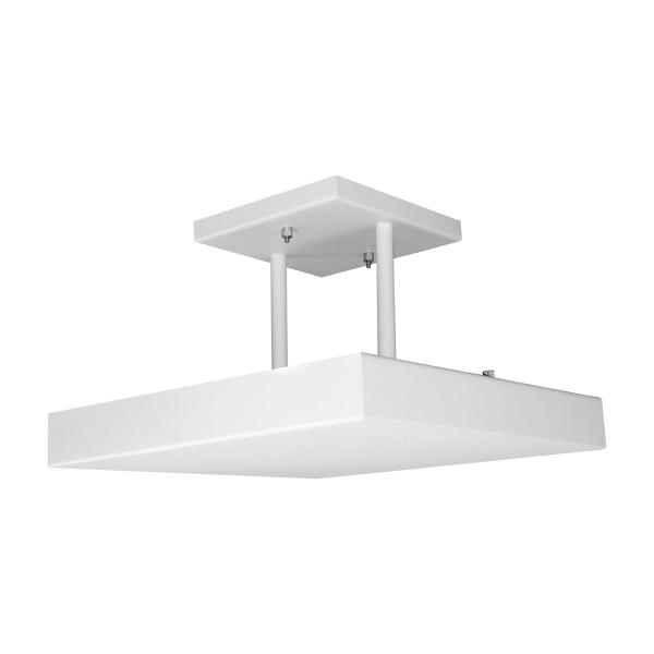 Imagem de Lustre Plafon Pendente Luminária Luz Indireta 30x30 Branco