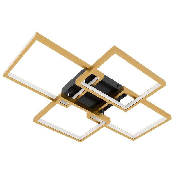 Imagem de Lustre Plafon Quadrado Modaza LED Soffitto Alumínio 60cm, Dourado