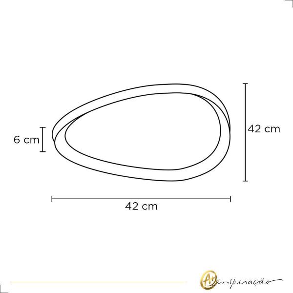 Imagem de Lustre Plafon Seixos Led 3000K Moderno Branco 28W Bivolt