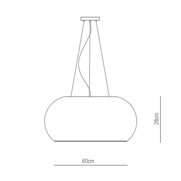 Imagem de Lustre Plafon Sobrepor Vidro Cristal Cromado 60cm