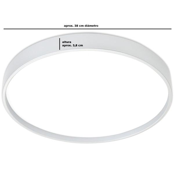 Imagem de Lustre Plafon Space Redondo Branco 38x3.8 cm 4000K