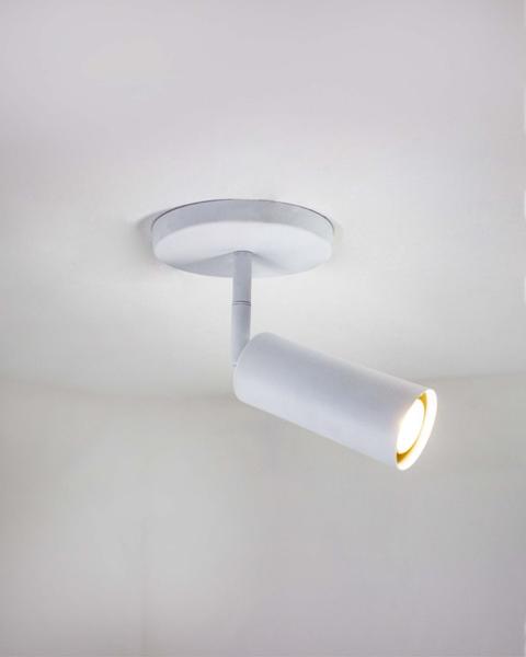 Imagem de Lustre Plafon Spot Tubo Articulado Branco 275