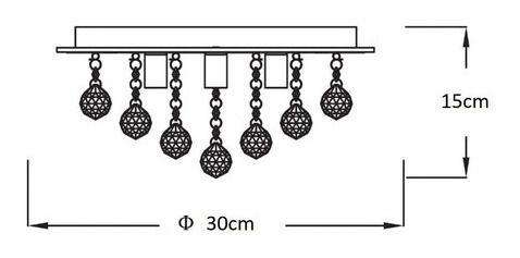 Imagem de Lustre Redondo de Cristal Acrílico Para Sala de Jantar/Estar