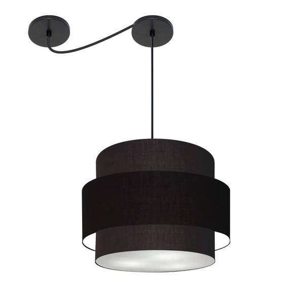 Imagem de Lustre Sala de Jantar Com Desvio Vivare Md-4397 Cúpula em Tecido 40cm