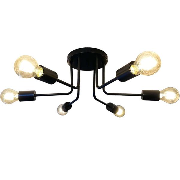 Imagem de Lustre Sputnik Aranha 6 Braços Luminária Industrial