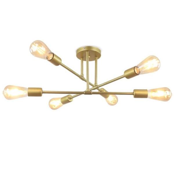 Imagem de Lustre Sputnik Luminaria 6 Lampadas E27 Candelabro Quarto Sala Recepcao Residencial Comercial Iluminaçao Ambiente Decoraçao