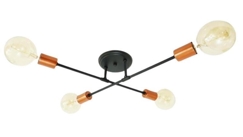 Imagem de Lustre Teto Moderno - Plafon Sputnik Aranha Para 4 Lâmpadas