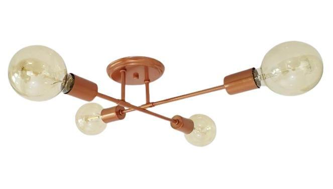 Imagem de Lustre Teto Moderno - Plafon Sputnik Aranha Para 4 Lâmpadas