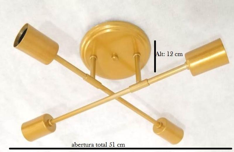 Imagem de Lustre Teto Moderno - Plafon Sputnik Aranha Para 4 Lâmpadas