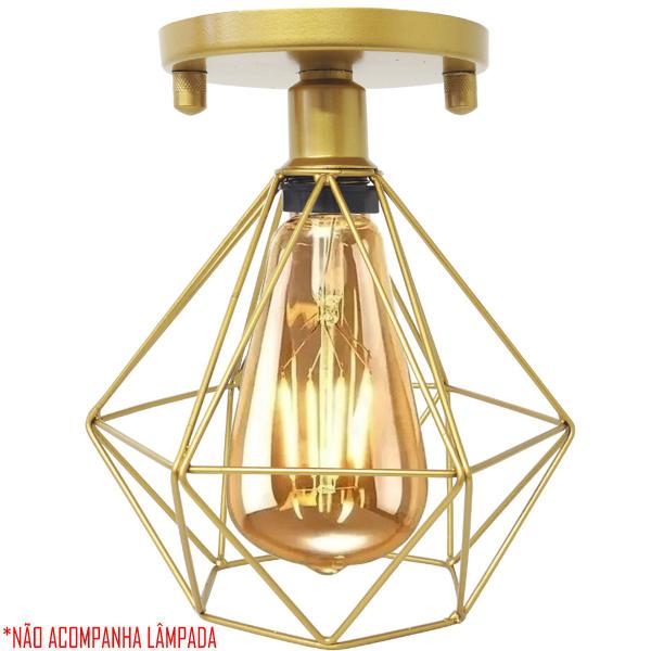 Imagem de Lustre Teto Plafon Industrial Aramado Diamante Retrô Luminária Sobrepor Vintage Agp Ilumini