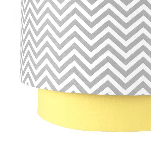 Imagem de Lustre Tubular Duplo Chevron Cinza Quarto Bebê Infantil