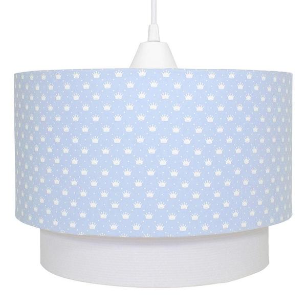 Imagem de Lustre Tubular Duplo Coroa Azul Quarto Bebê Infantil Menino