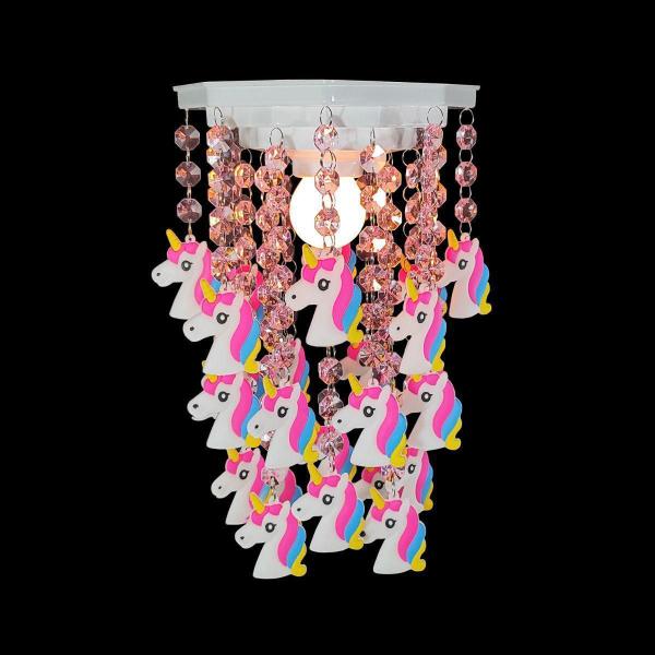 Lustre Unicórnio Rosa Bebê 30cm - Quarto de Crianças - Lustres Sh Design Imagem de Lustre Unicórnio Rosa Bebê 30cm - Quarto de Crianças