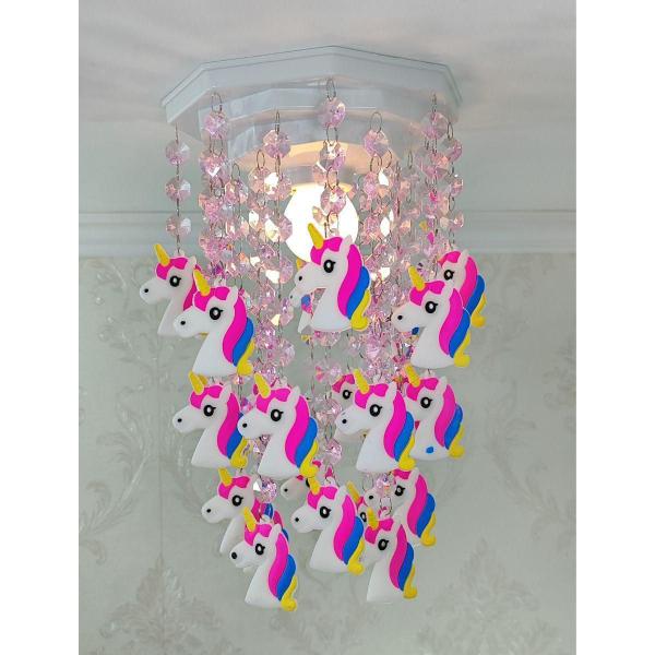 Lustre Unicórnio Rosa Bebê 30cm - Quarto de Crianças - Lustres Sh Design Imagem de Lustre Unicórnio Rosa Bebê 30cm - Quarto de Crianças