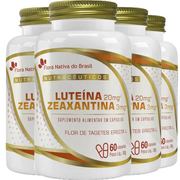 Imagem de Luteína E Zeaxantina 500mg 4 X 60 Cápsulas - Flora Nativa