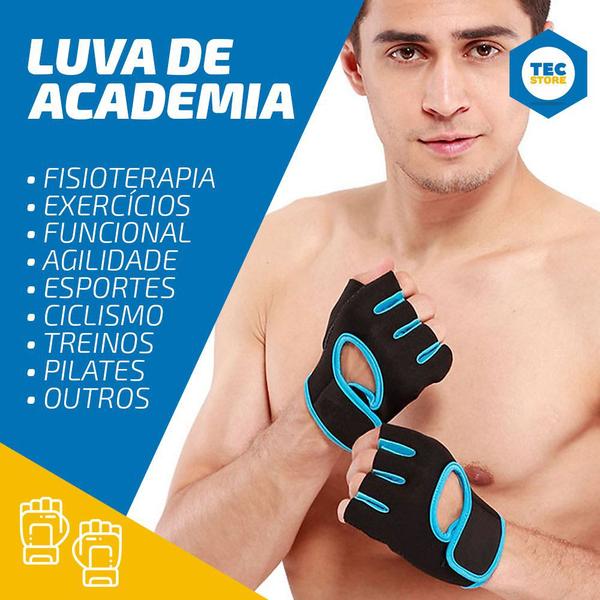 Imagem de Luva Academia Esporte Treino Musculação Exercicios Neoprene